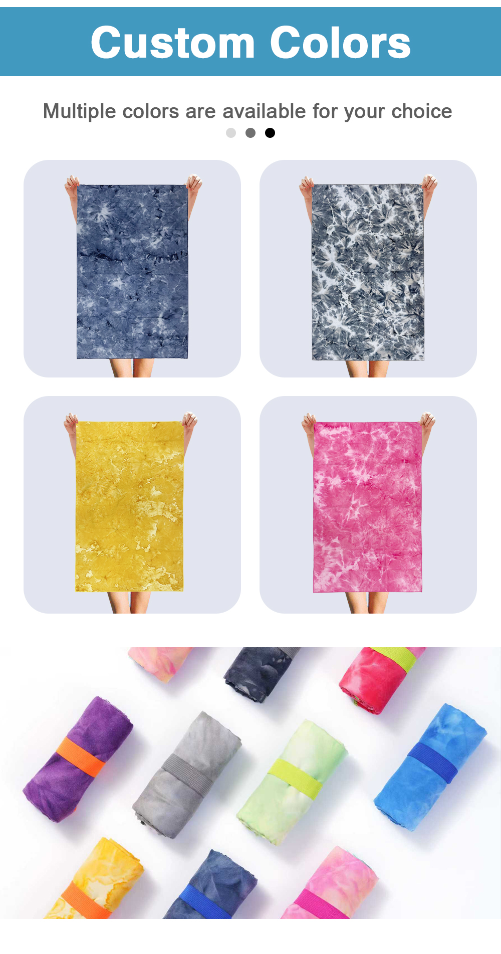 Tie-Dye Colourful Beach Towel Summer Hawaii Style-Custom Colors Tie-Dye Colourful Beach Towel Summer Hawaii Style -Custom Colors