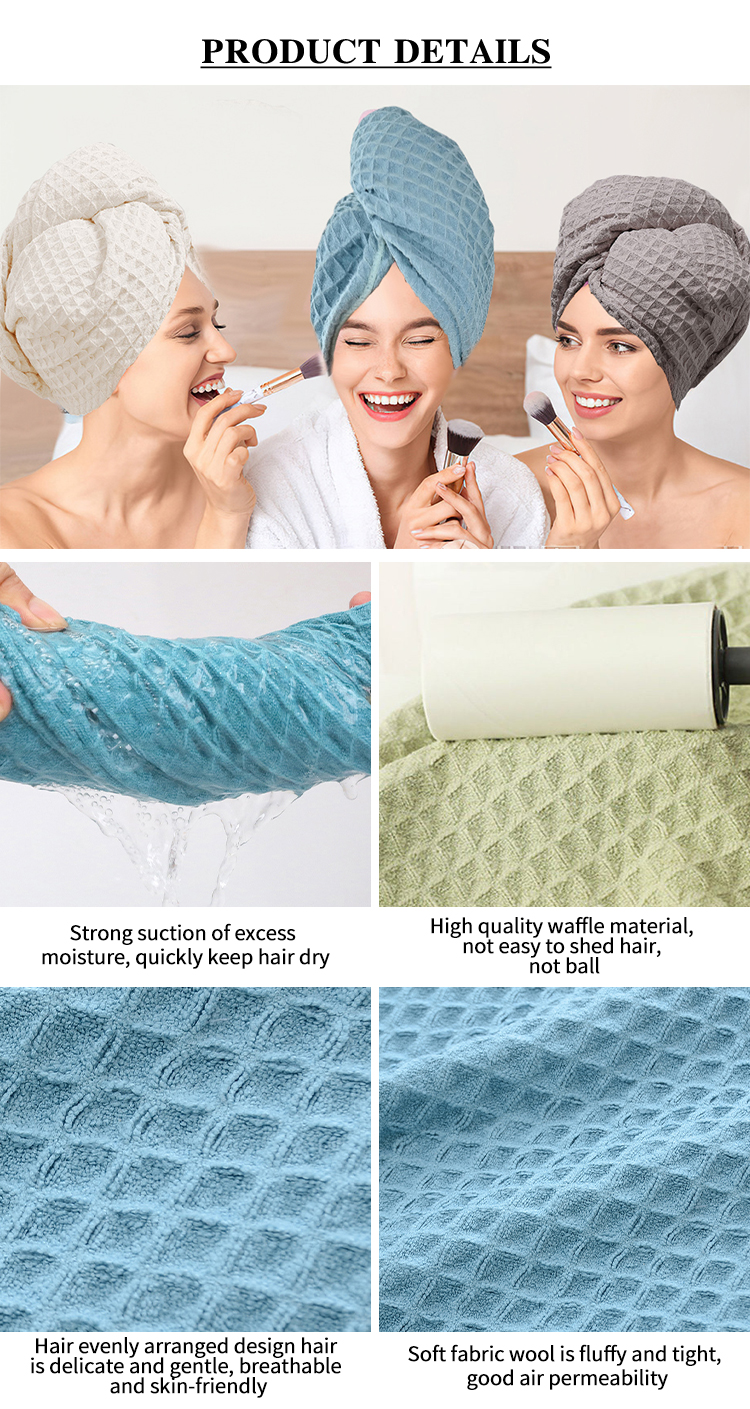 Waffle Thick Hair Towel (4) Waffle Thick Hair Towel (4)