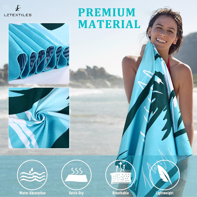 Ocean-themed Design Microfiber Beach Towel-PREMIUM MATERIAL Ocean-themed Design Microfiber Beach Towel-PREMIUM MATERIAL