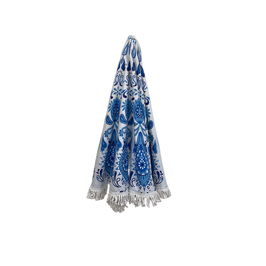 Blue Pattern Beach Towel