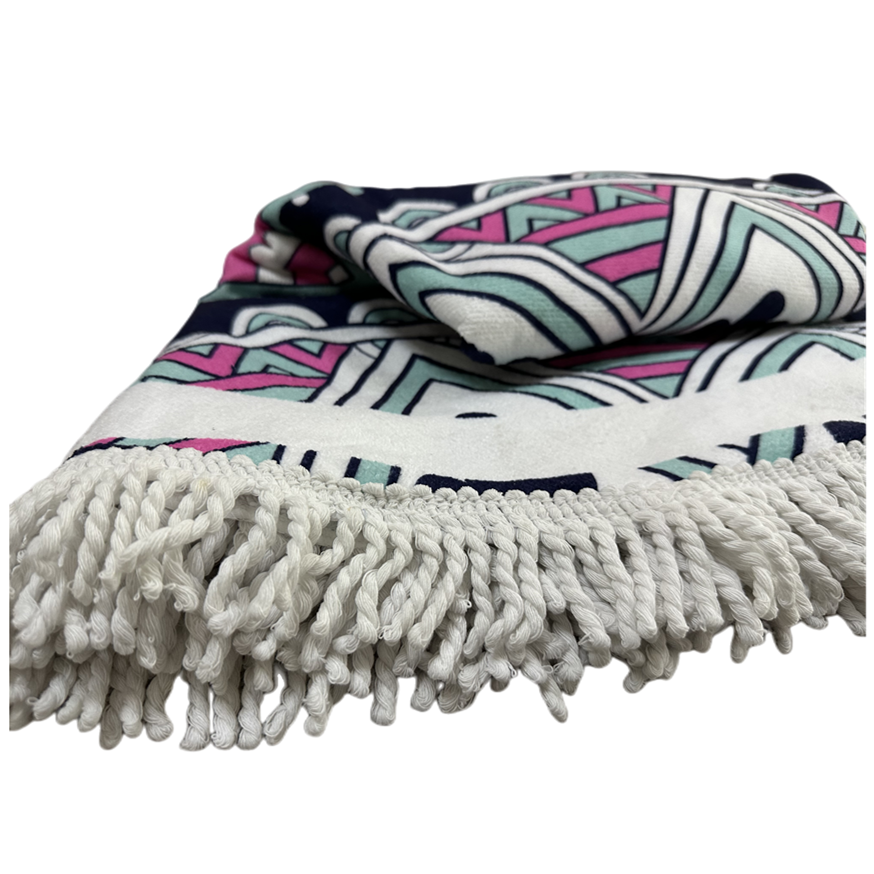 Colorful Irregular Round Beach Towel
