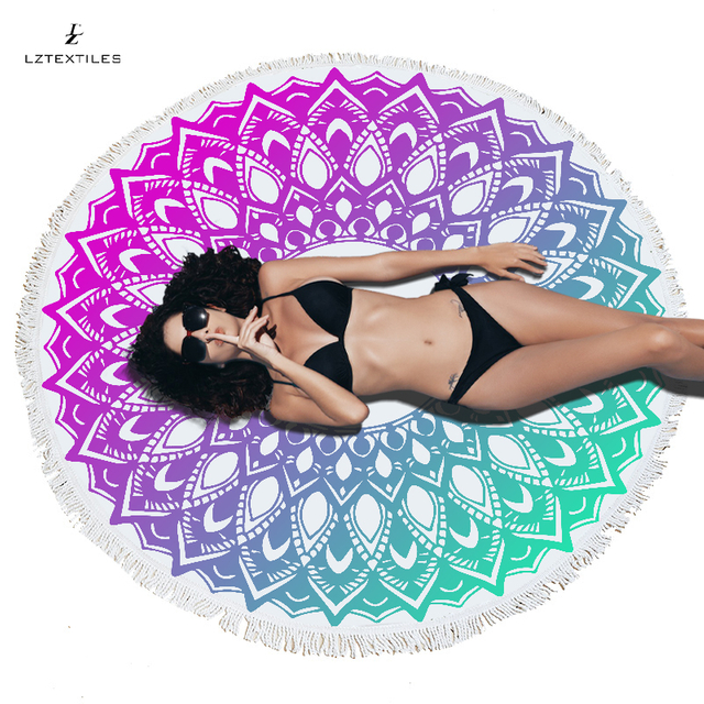 Circular Gradient Colored Beach Towel