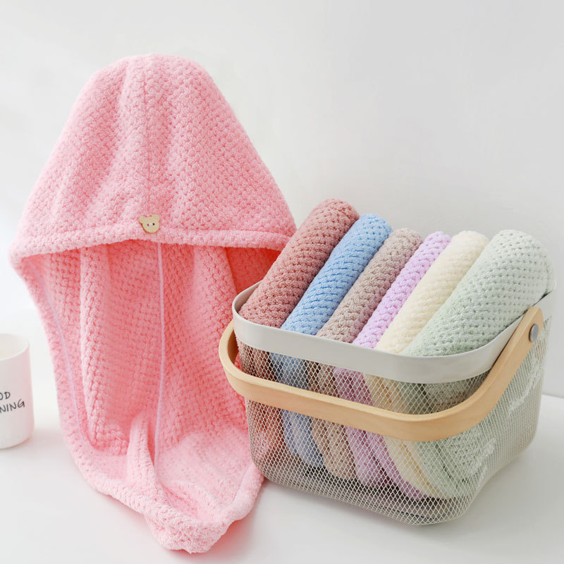 Pink Thick Pineapple Hair Towel