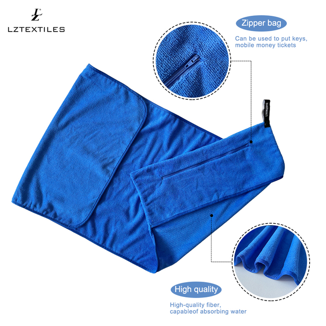 Microfiber Sports Towel with Pocket