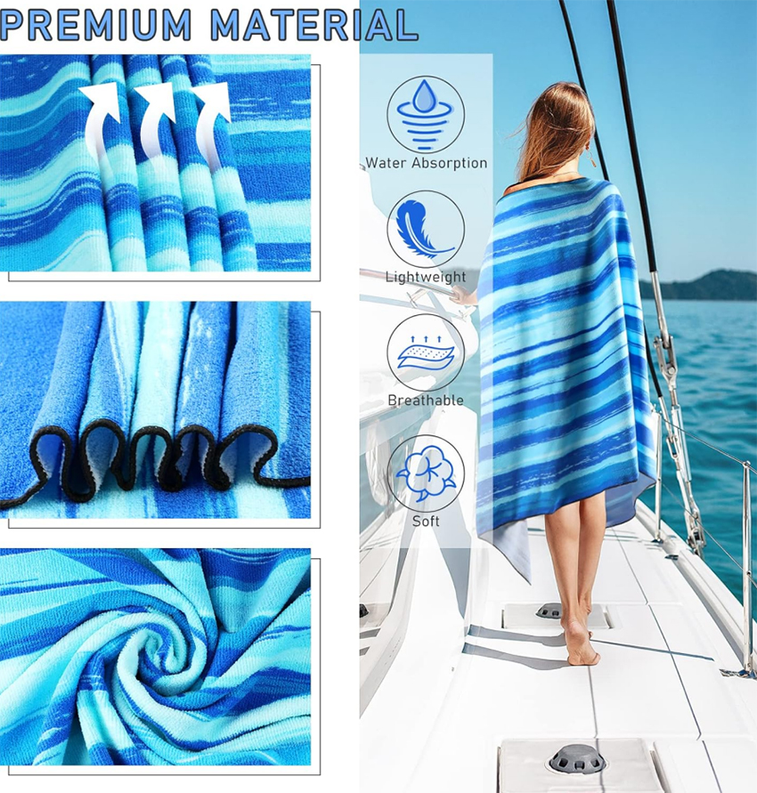 Blue striped OEM Beach Towel (8)