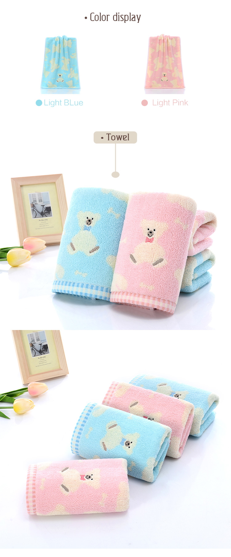 Cartoon Bear High Quality Cotton Bath Towels (4)
