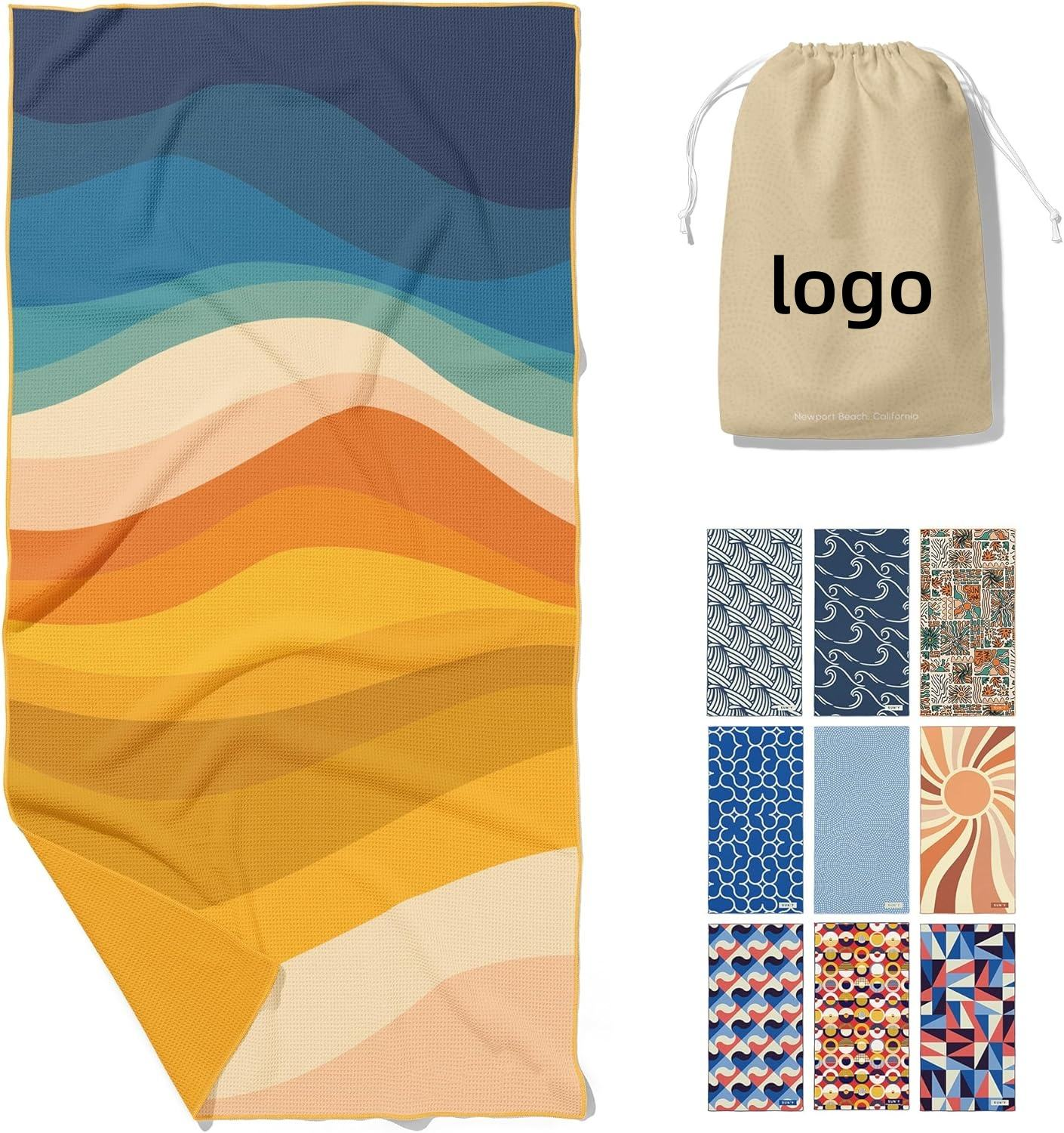 Waffle Extra Large Sand Free Quick Dry Lightweight Beach Towel