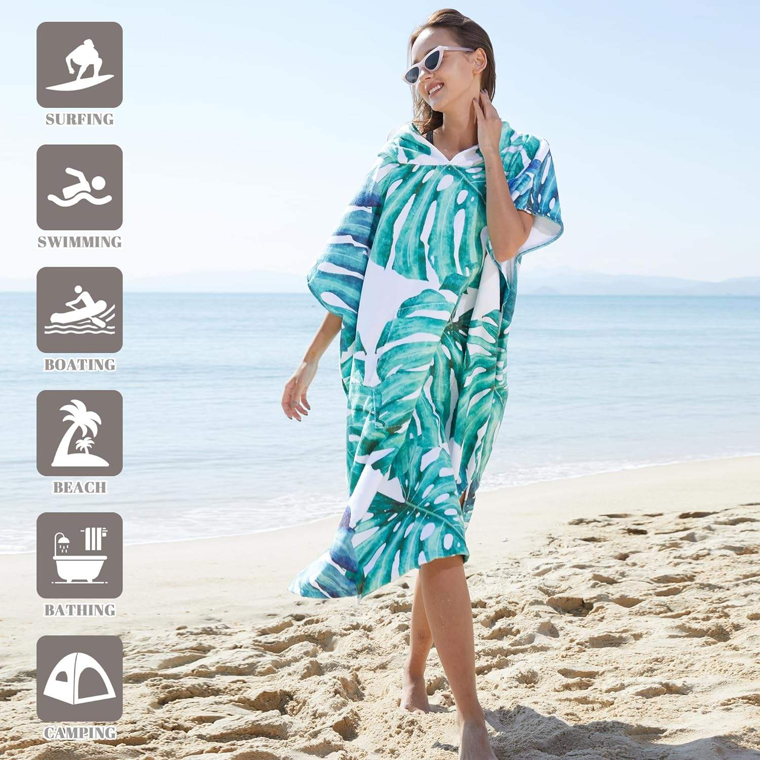 Robe Surf Poncho Hooded Beach Towel