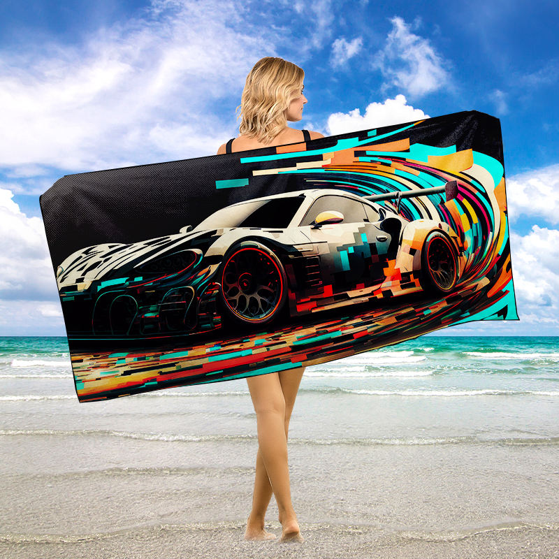 Lightweight Print Logo Design Sublimated Beach Towel