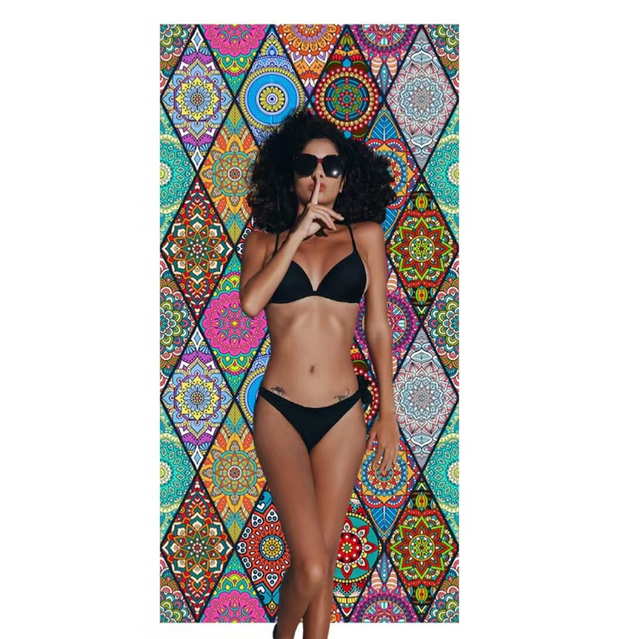 Microfiber Recycled Polyester Antimicrobial Beach Towel