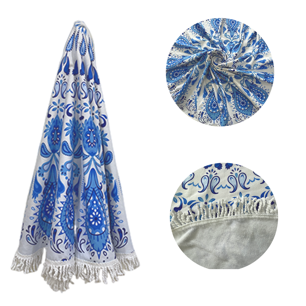 Blue Pattern Beach Towel