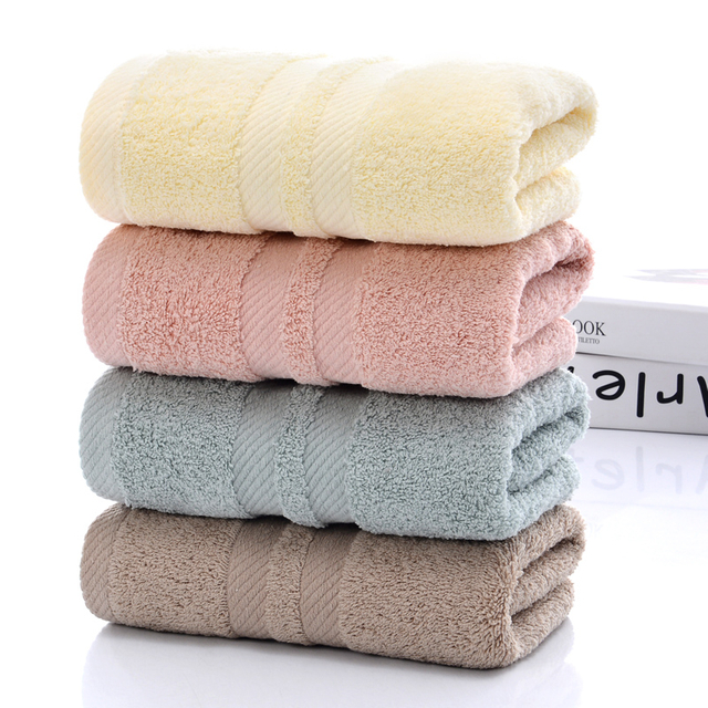 100% Cotton Embroidered Solid Color Towel Set