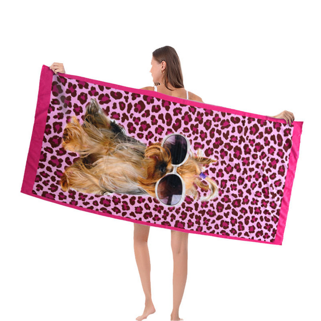 Quick-Dry Oversized Custom Printed Dog Beach Towels