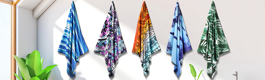 Blue striped OEM Beach Towel (2)