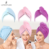 Rose Pink Microfiber Thick Hair Towel