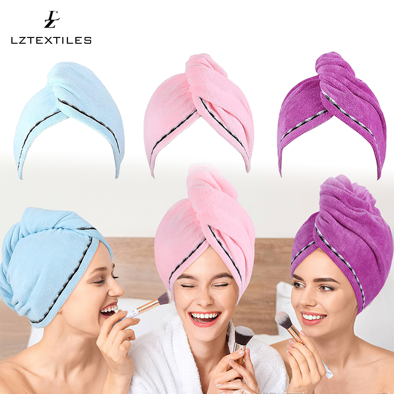 Rose Pink Microfiber Thick Hair Towel