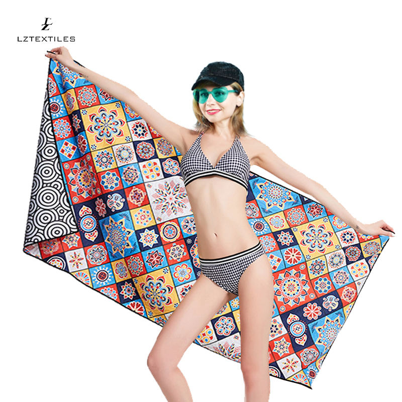 Microfiber Recycled Polyester Antimicrobial Beach Towel