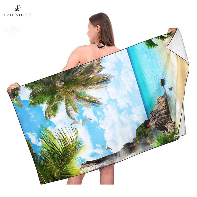 200-300 GSM Striped Microfiber Beach Towel