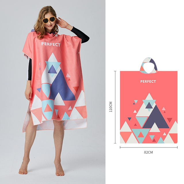 Customized Microfiber Surf Poncho Hooded Beach Towel