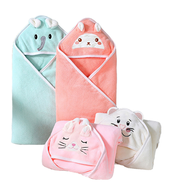 Custom Baby Luxury Quality Hooded Microfiber Poncho 