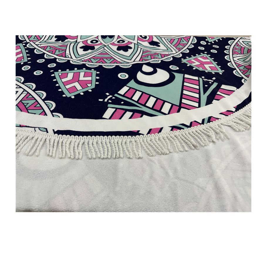 Colorful Irregular Round Beach Towel