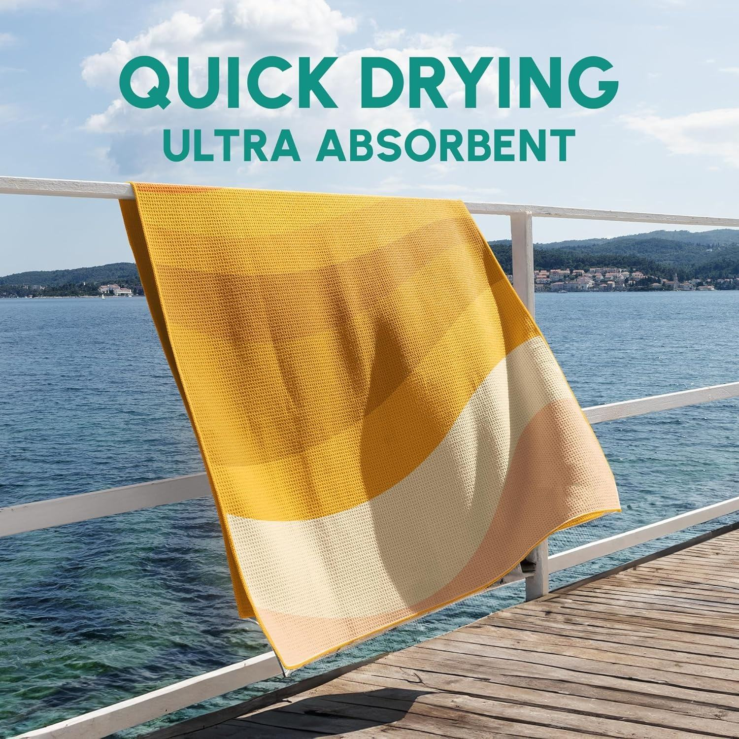 Waffle Extra Large Sand Free Quick Dry Lightweight Beach Towel