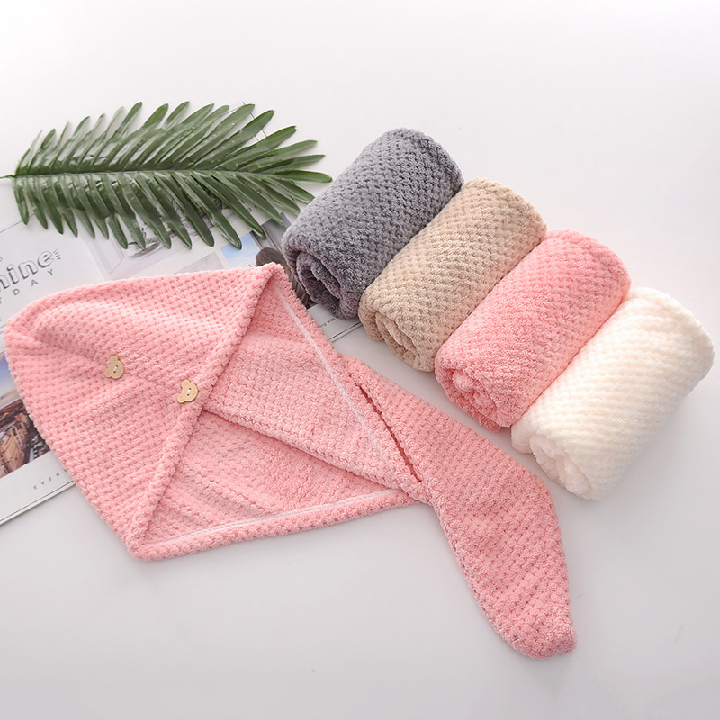 Pink Thick Pineapple Hair Towel
