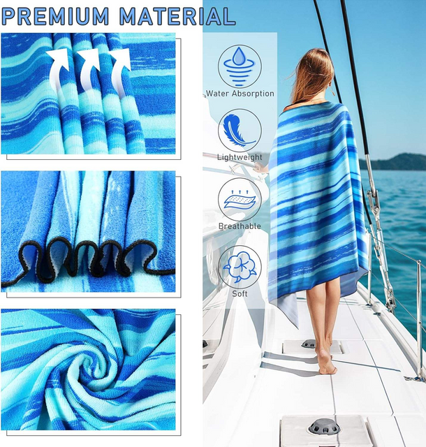 New Products Eco- Friendly Sublimation Print Beach Pool Bath Towel