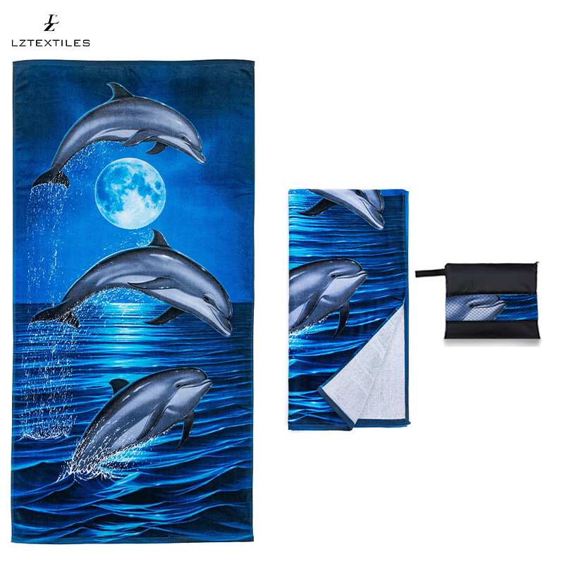 Ocean-themed Design Microfiber Beach Towel