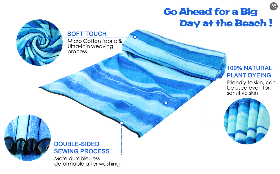 Blue striped OEM Beach Towel (3)