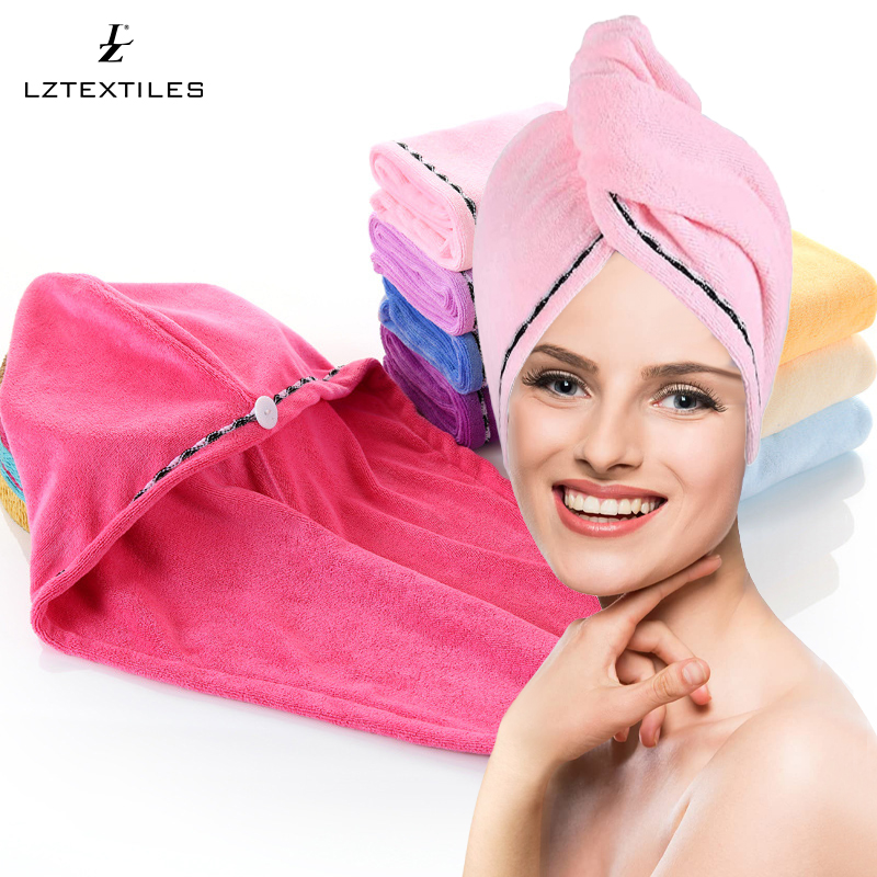 Rose Pink Microfiber Thick Hair Towel