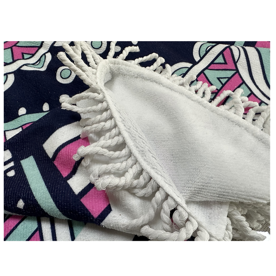 Colorful Irregular Round Beach Towel