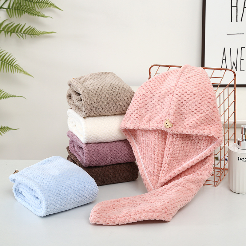 Pink Thick Pineapple Hair Towel