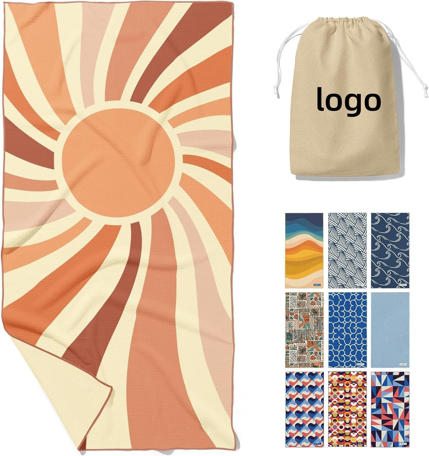 Wholesale Custom Logo Printed Eco-friendly Bath Pool Towel