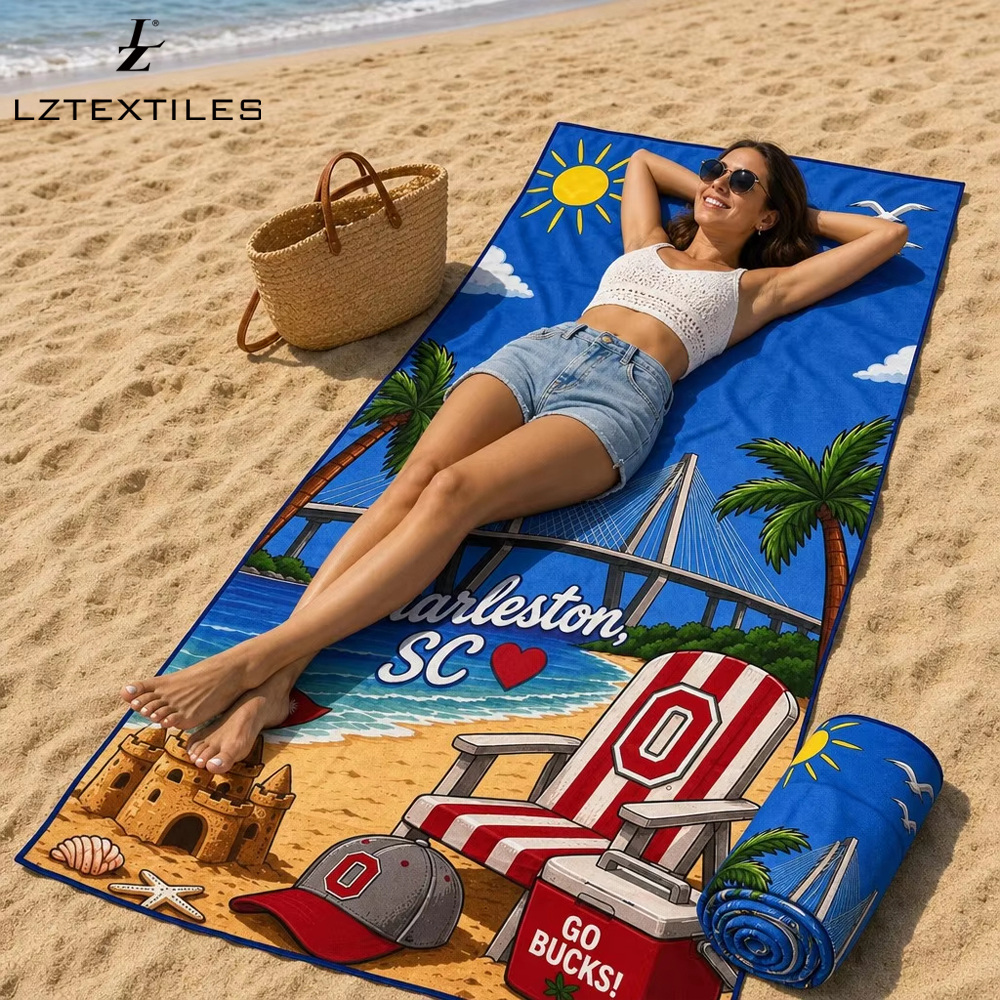 Wholesale Custom Printed Microfiber Beach Towel