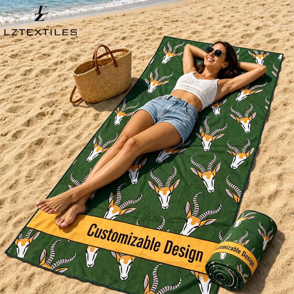 Custom Printed Microfiber Beach Towel with Custom Logo