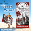 Super Absorbent Quick-Dry Lightweight Custom Printed Microfiber Beach Towel
